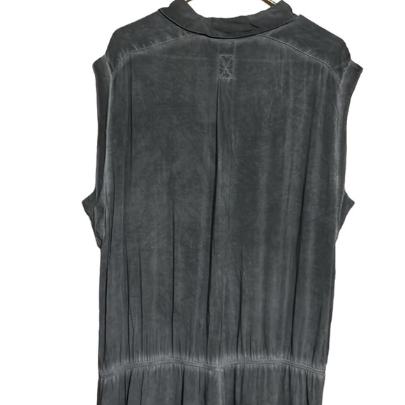 Soft Surroundings Camilla Wide Leg Jumpsuit Gray Black Cap Sleeve Size  2X NWT - Picture 5 of 12